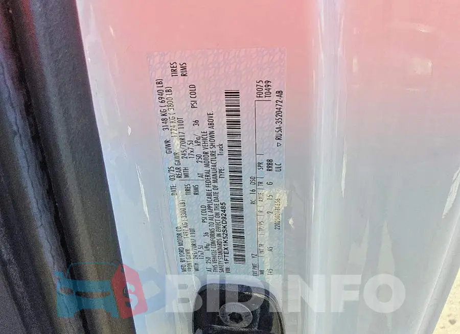 1FTEX1K52SKD92485 Photo# 12