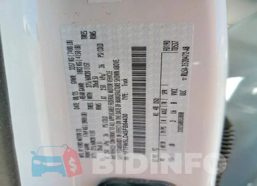 1FTFW5LD4SFB84430 Photo# 12