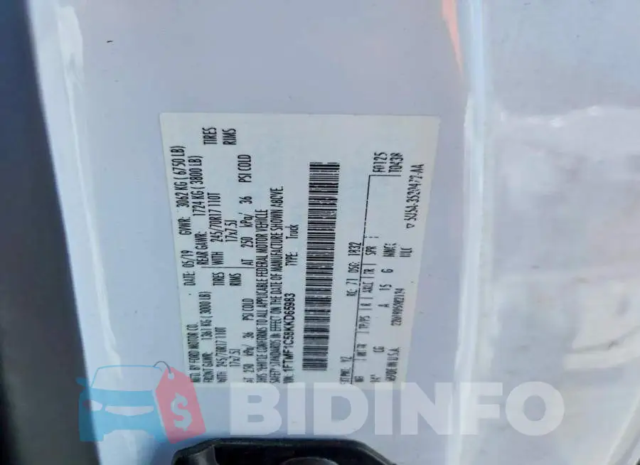 1FTMF1C58KKD65983 Photo# 12