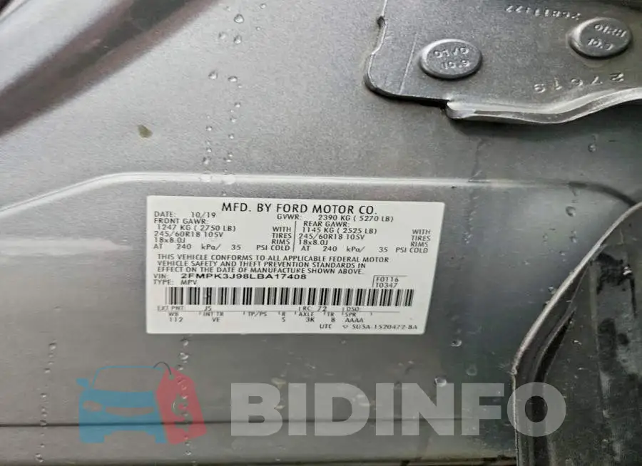 2FMPK3J98LBA17408 Photo# 12