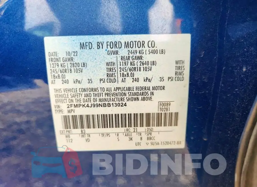 2FMPK4J99NBB13024 Photo# 13