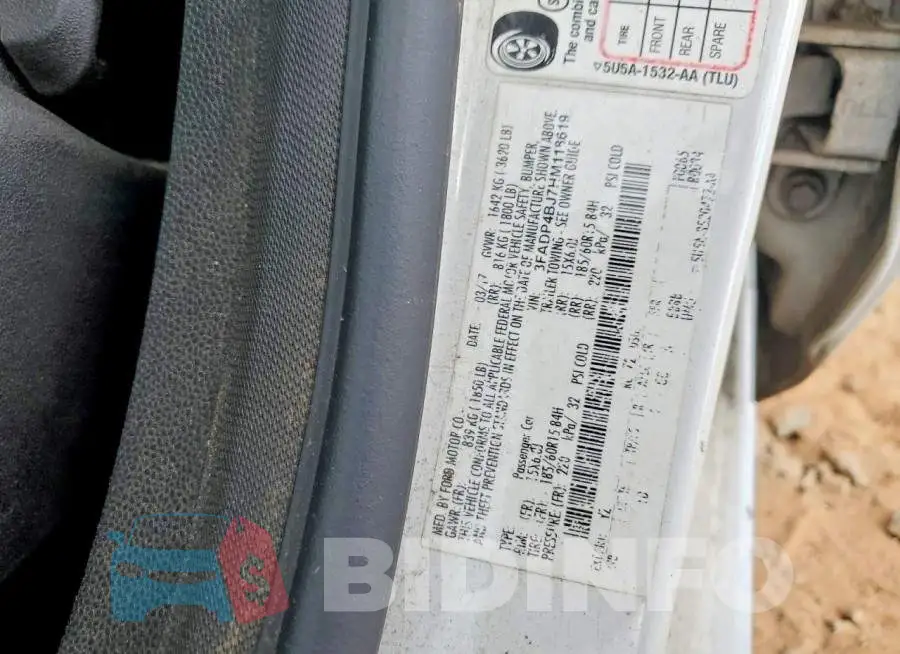 3FADP4BJ7HM118619 Photo# 12