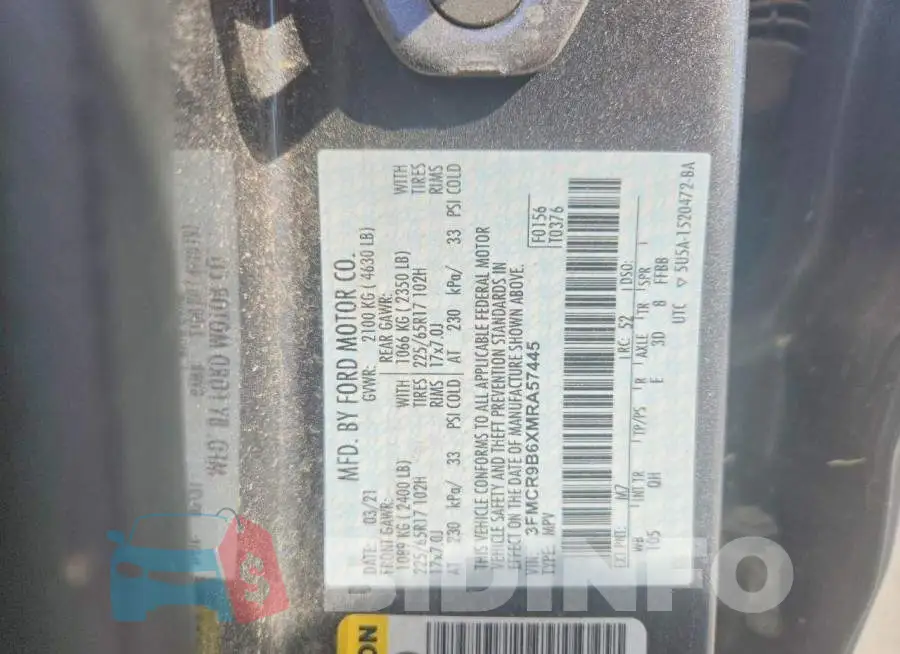 3FMCR9B6XMRA57445 Photo# 13