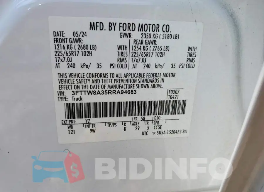 3FTTW8A35RRA94683 Photo# 12