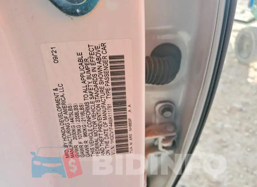 1HGCV1F44MA111781 Photo# 12