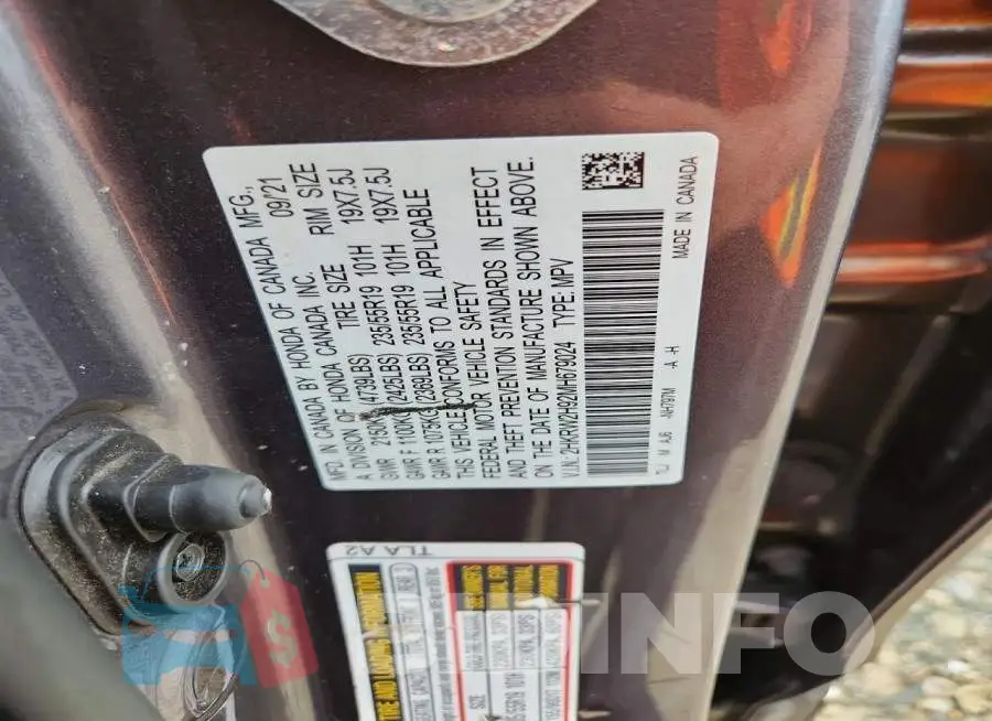 2HKRW2H92MH679024 Photo# 13