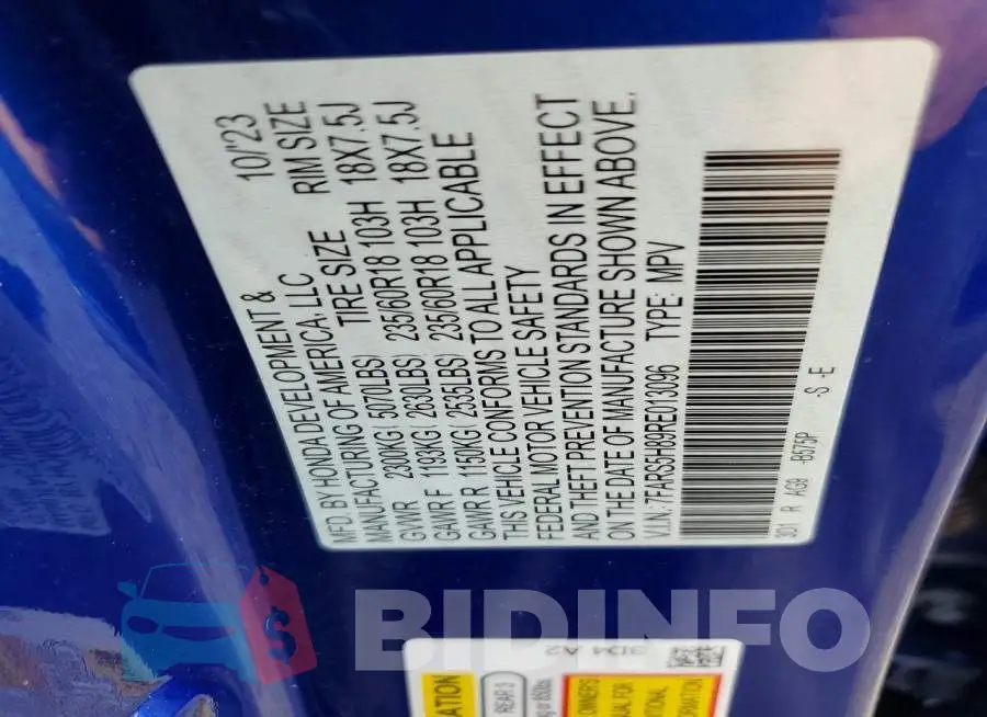 7FARS5H89RE013096 Photo# 14