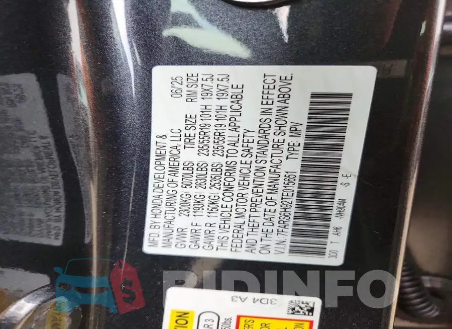 7FARS6H92TE015651 Photo# 12
