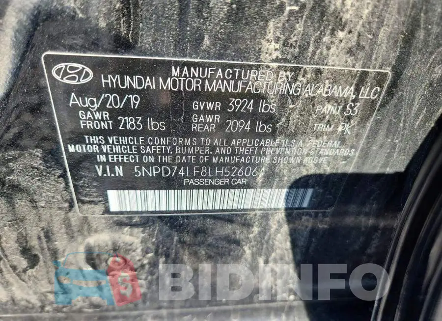 5NPD74LF8LH526064 Photo# 12