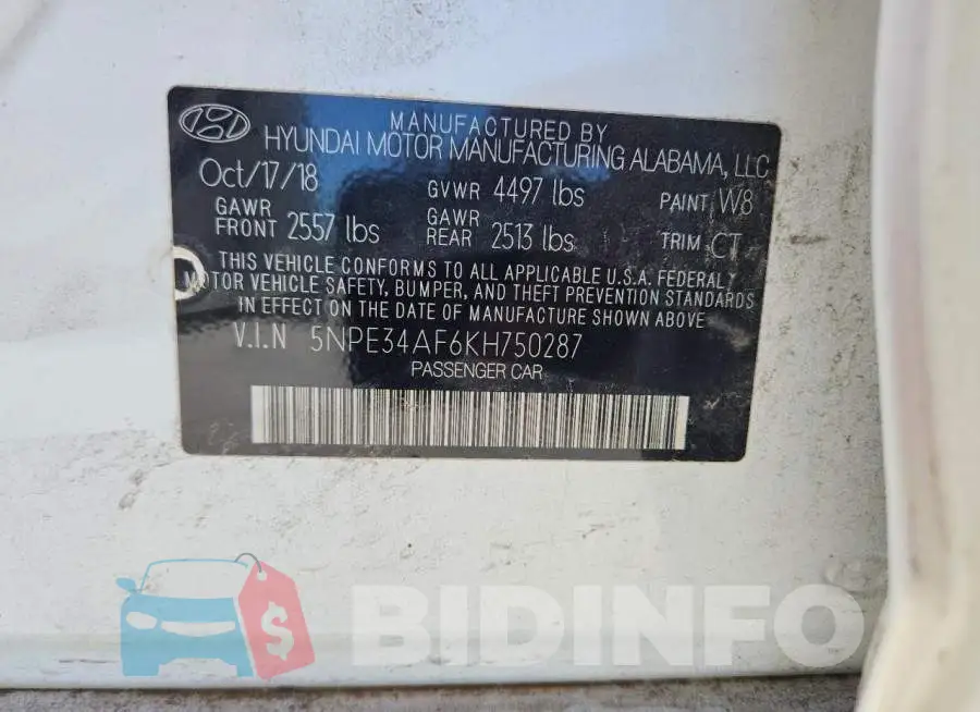 5NPE34AF6KH750287 Photo# 13