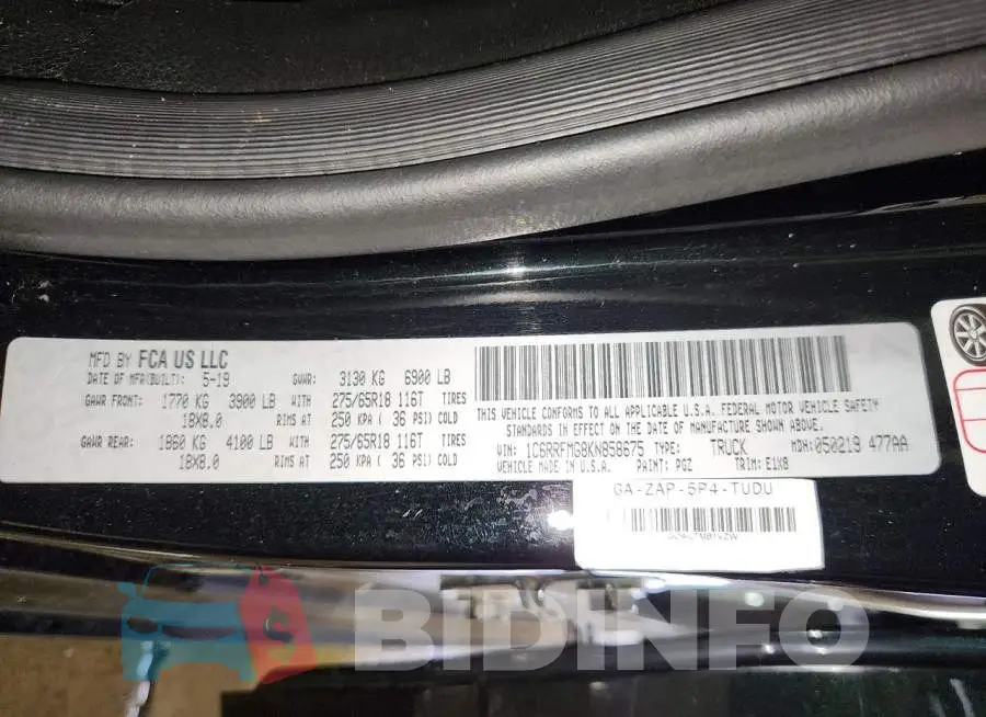 1C6RRFMG8KN858675 Photo# 12
