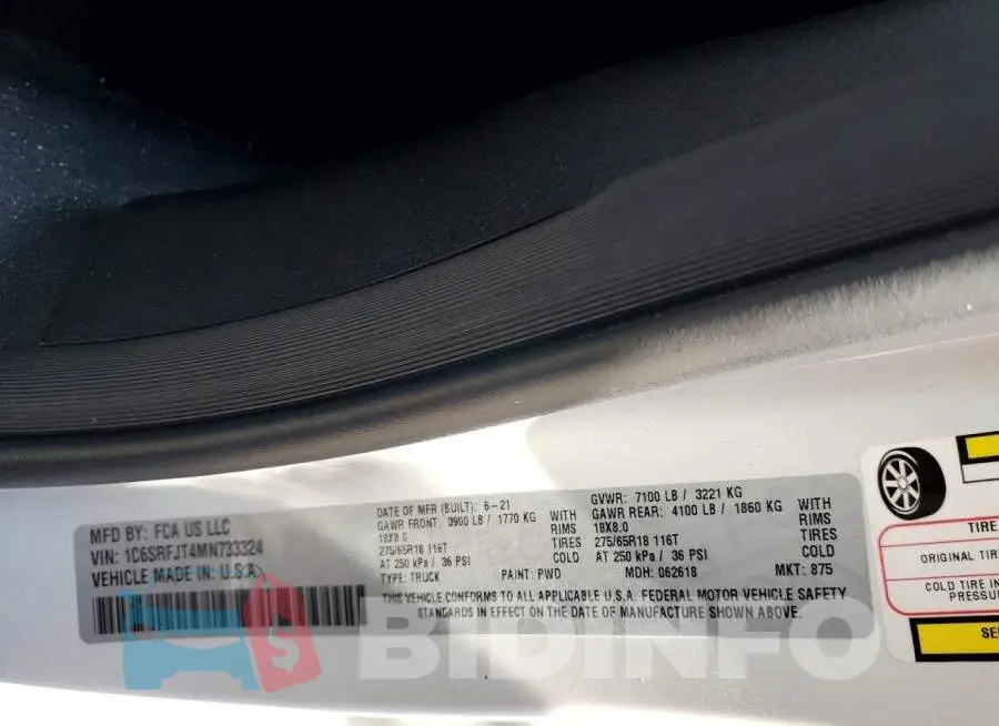 1C6SRFJT4MN733324 Photo# 13
