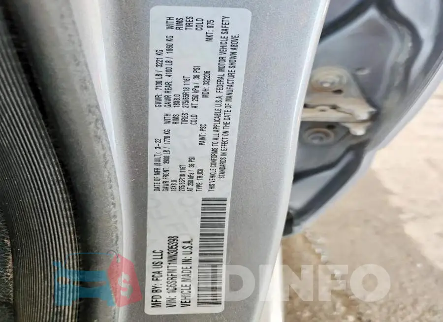 1C6SRFMT1NN305398 Photo# 12