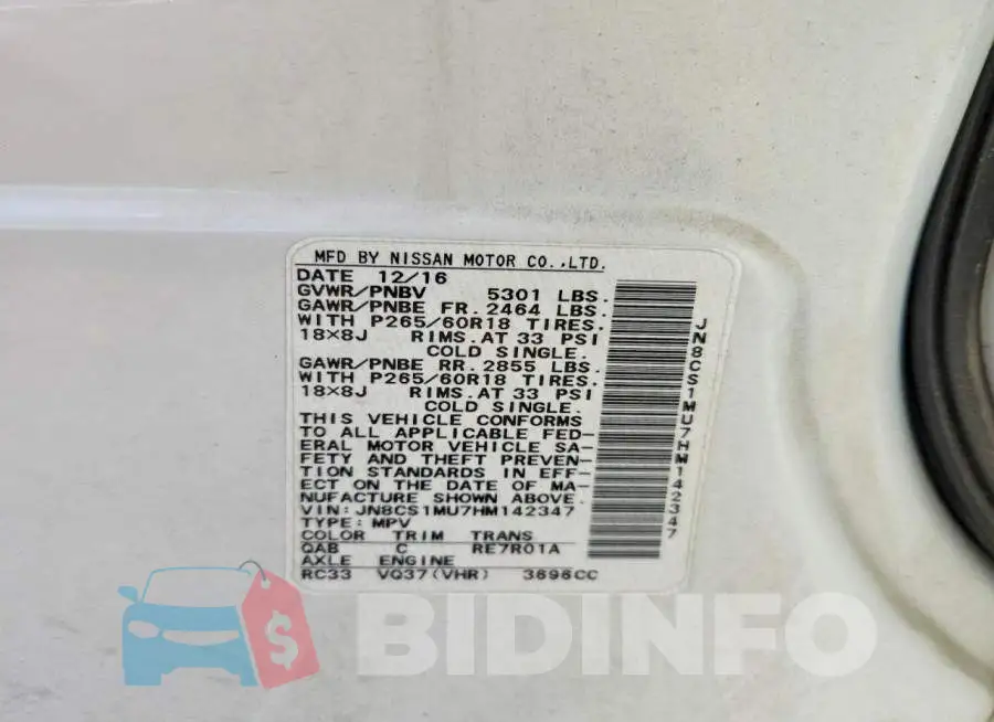 JN8CS1MU7HM142347 Photo# 12