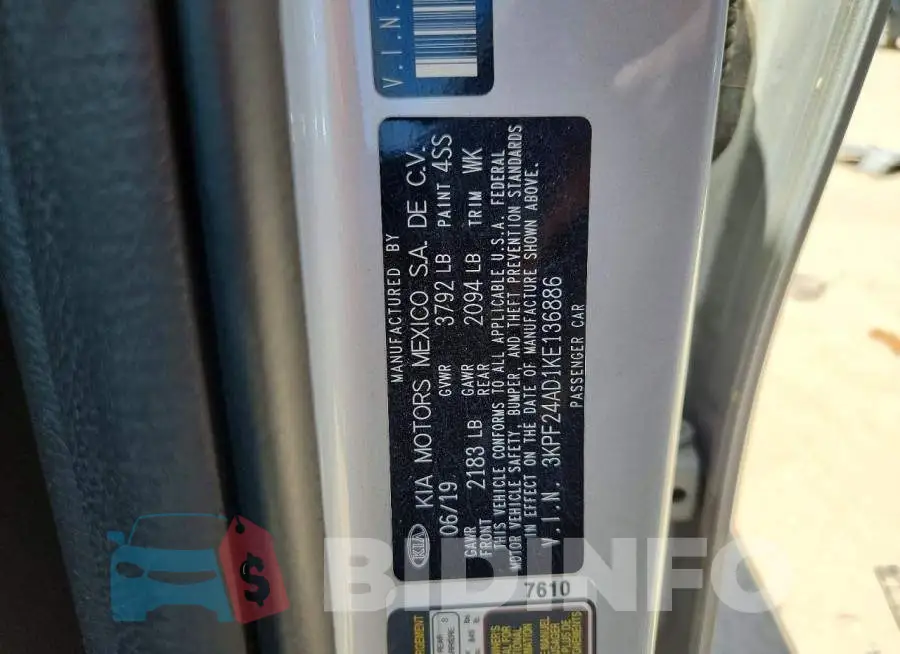 3KPF24AD1KE136886 Photo# 12