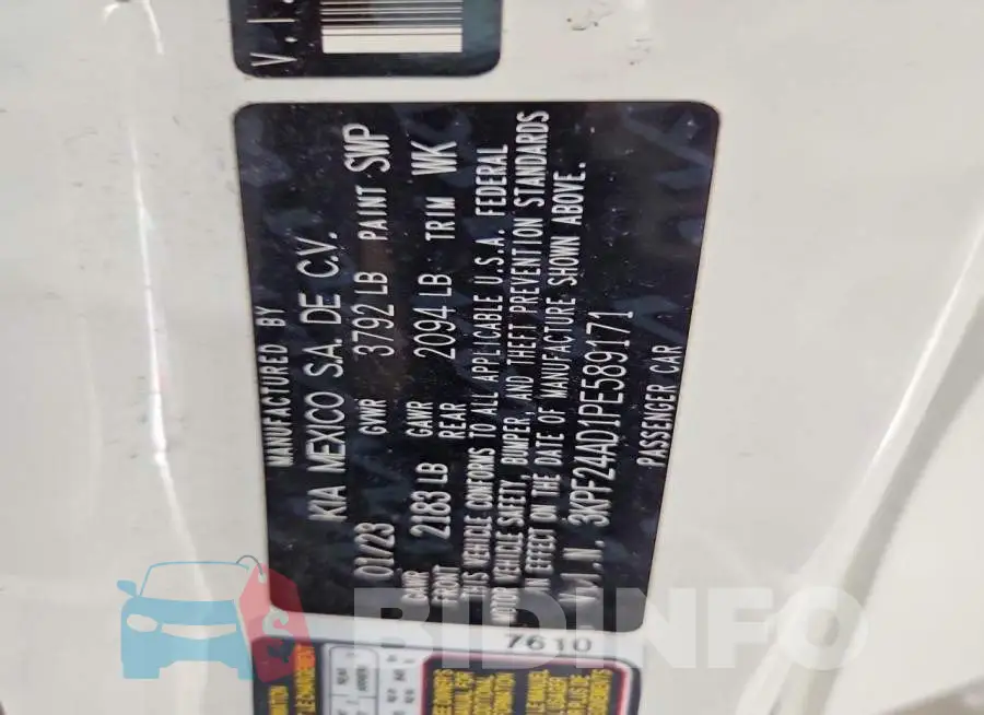 3KPF24AD1PE589171 Photo# 12