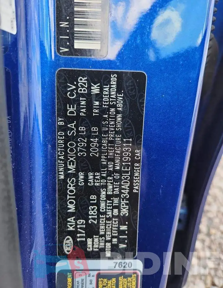3KPF34AD3LE199311 Photo# 13