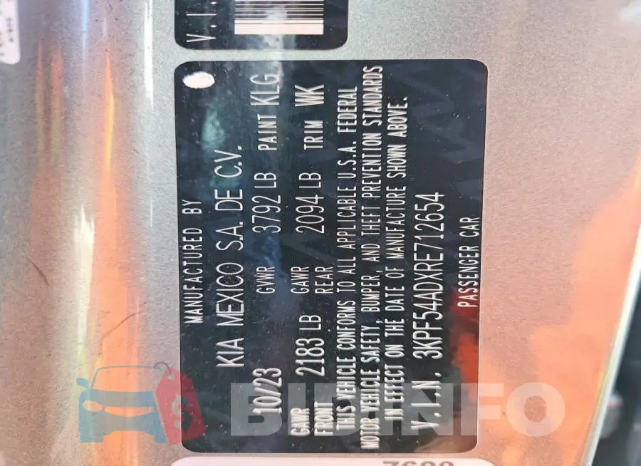 3KPF54ADXRE712654 Photo# 13