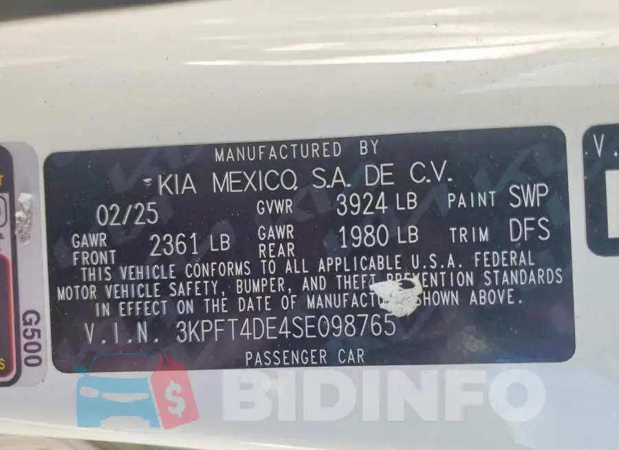 3KPFT4DE4SE098765 Photo# 13