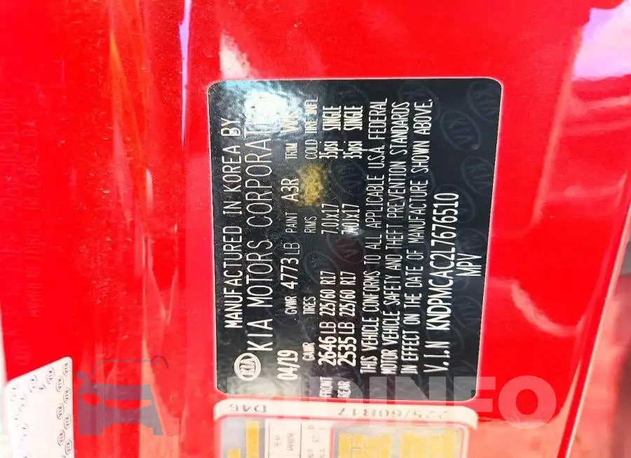 KNDPMCAC2L7676510 Photo# 13