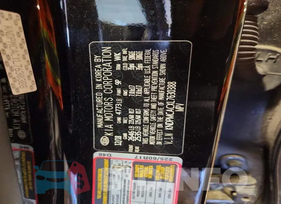 KNDPMCACXL7630388 Photo# 14