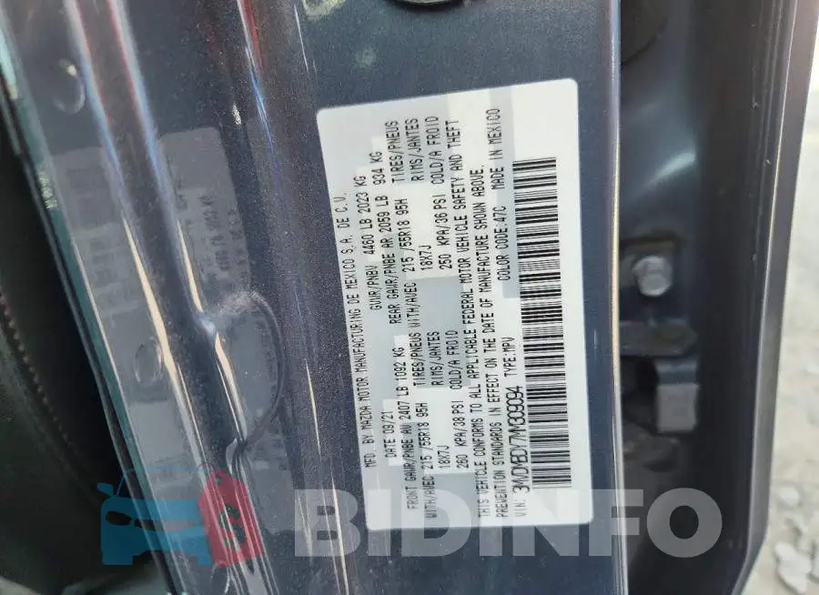 3MVDMBDY7MM309094 Photo# 13