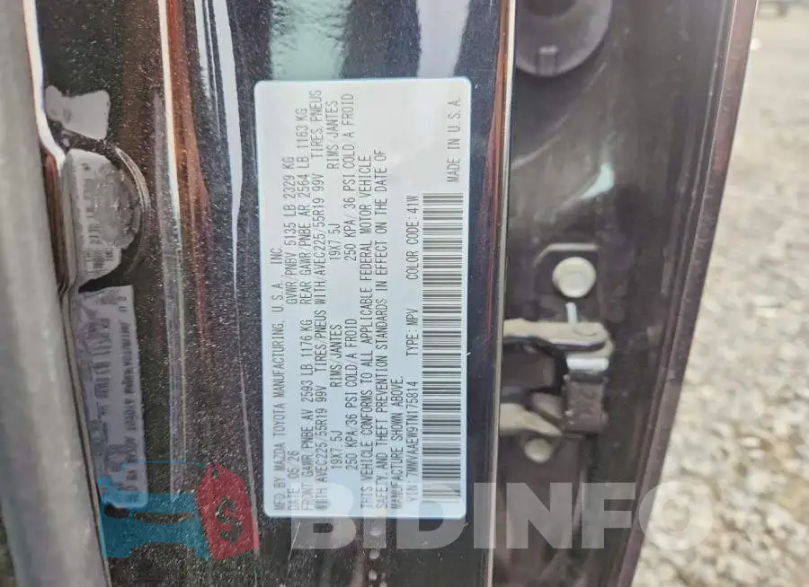 7MMVAAEW9TN175814 Photo# 13