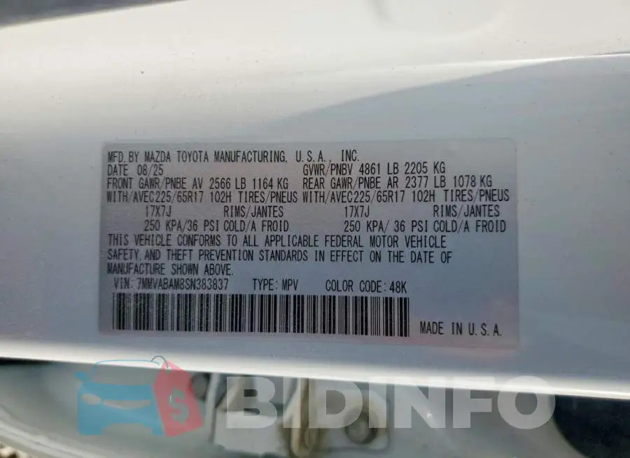 7MMVABAM8SN383837 Photo# 13