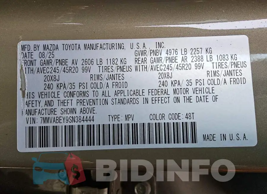 7MMVABEY9SN384444 Photo# 12