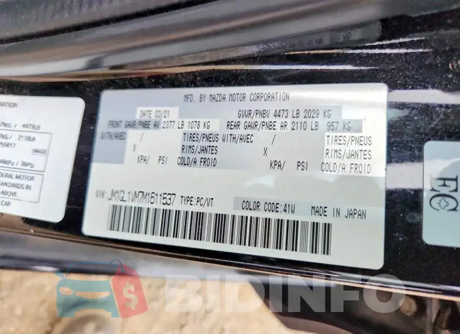 JM1GL1VM7M1611537 Photo# 13