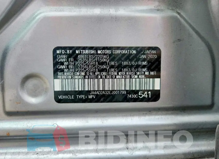 JA4AD2A32LJ001799 Photo# 14