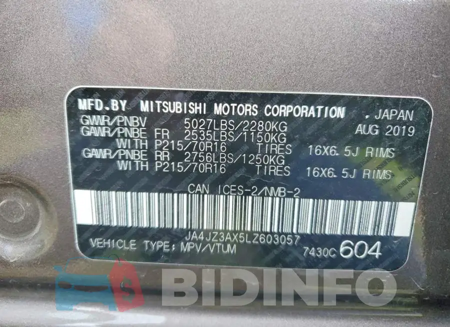 JA4JZ3AX5LZ603057 Photo# 14