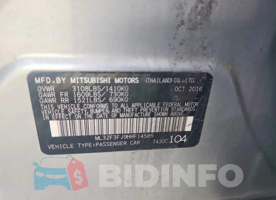 ML32F3FJ9HHF14585 Photo# 12