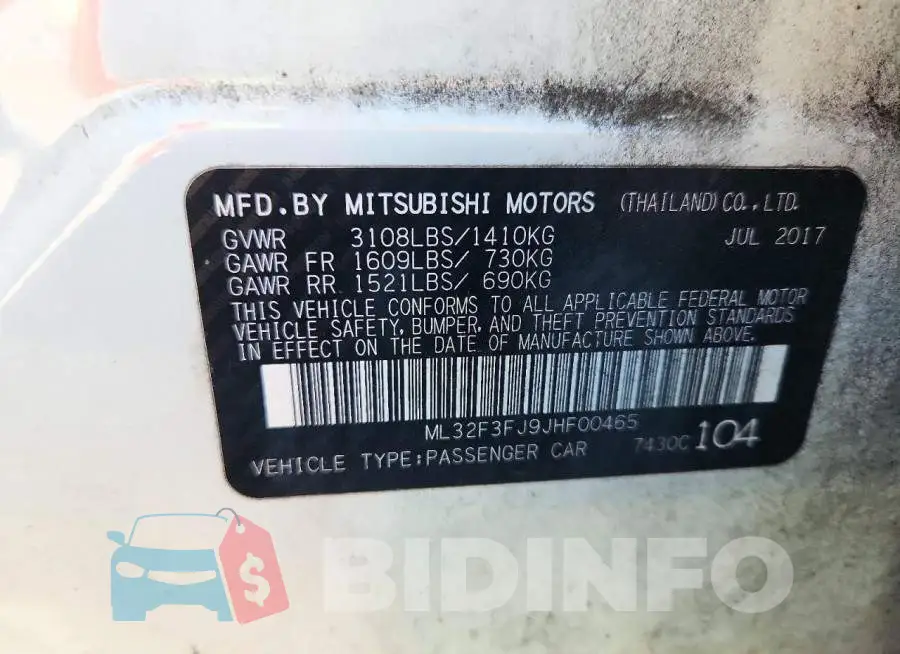 ML32F3FJ9JHF00465 Photo# 13