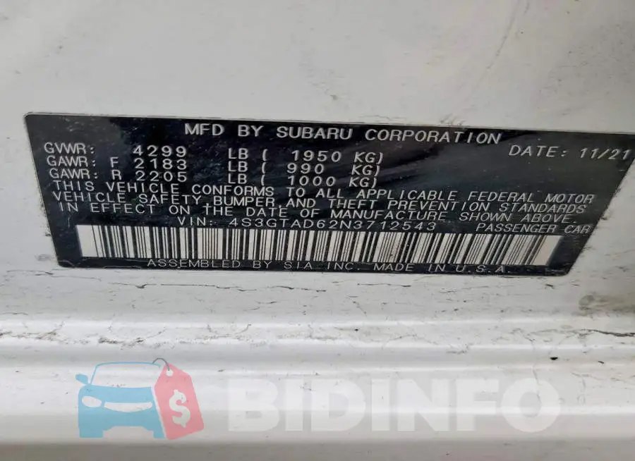 4S3GTAD62N3712543 Photo# 13