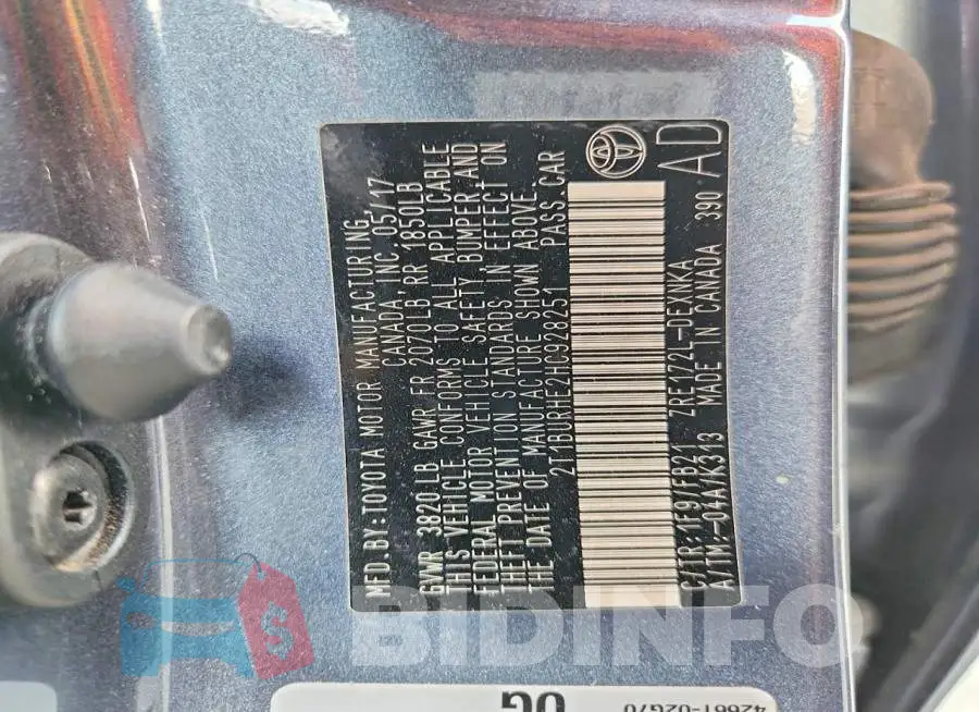 2T1BURHE2HC928251 Photo# 12