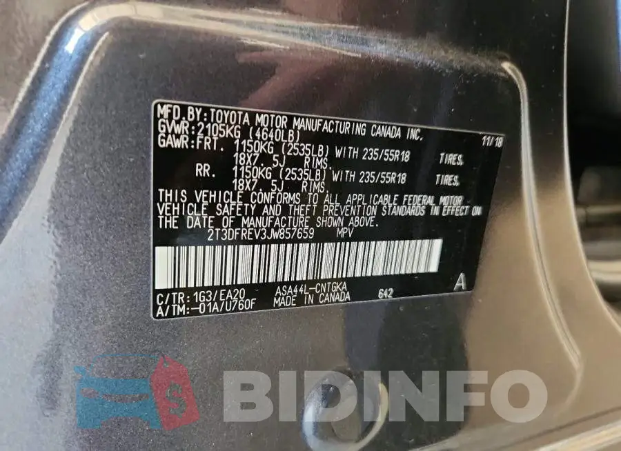 2T3DFREV3JW857659 Photo# 13