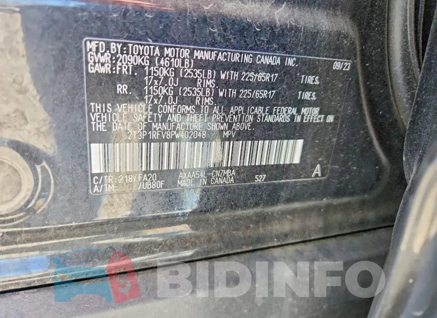 2T3P1RFV8PW402048 Photo# 13