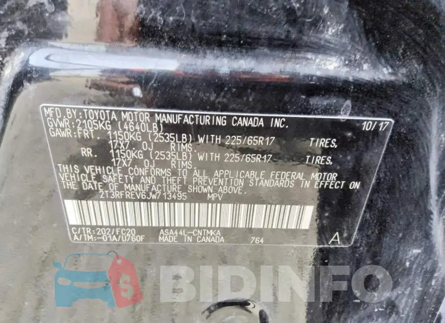 2T3RFREV6JW713495 Photo# 13