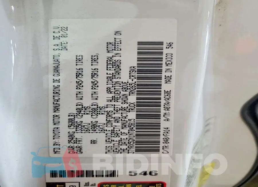 3TYRX5GN1NT045815 Photo# 12