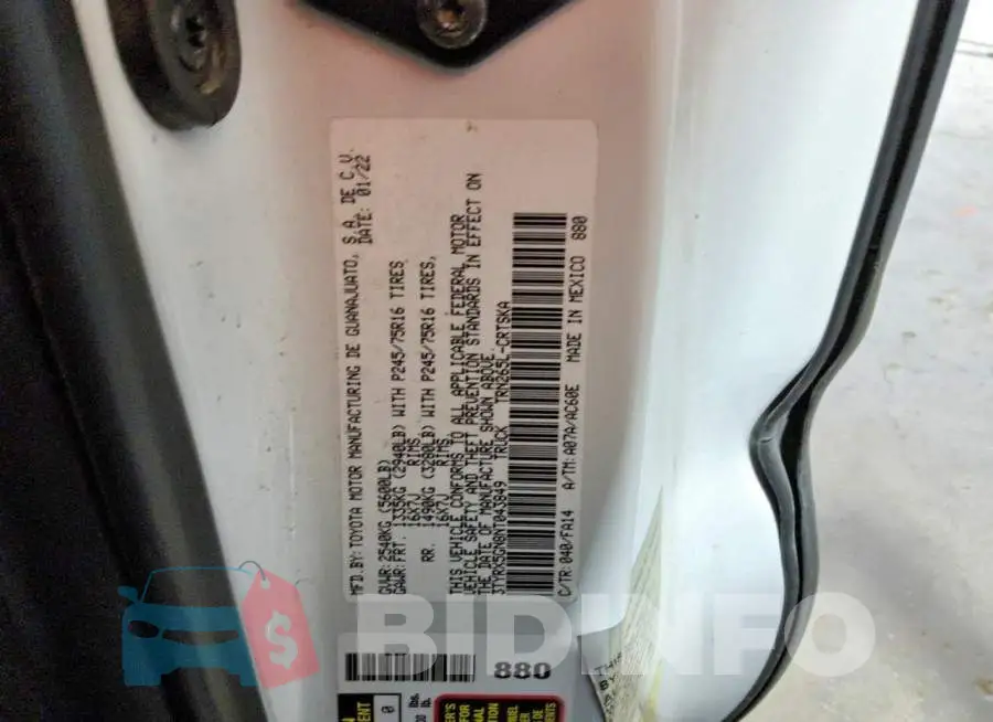 3TYRX5GN8NT043849 Photo# 12