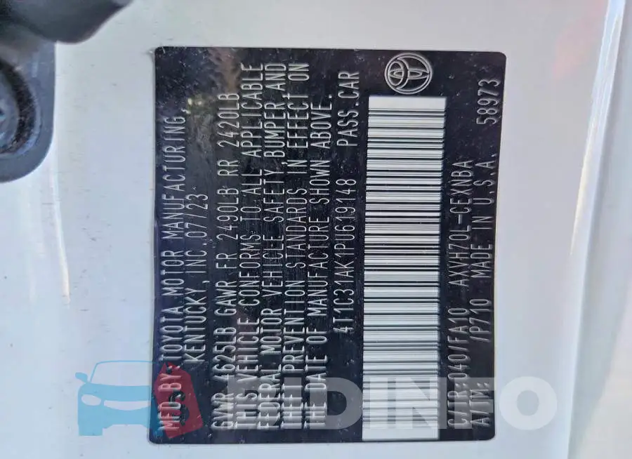 4T1C31AK1PU619148 Photo# 12