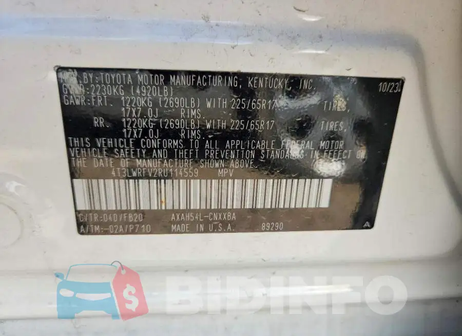 4T3LWRFV2RU114559 Photo# 12