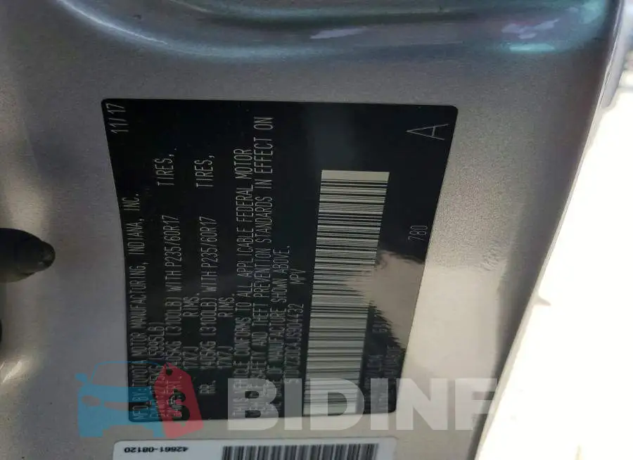 5TDYZ3DC4JS904432 Photo# 14