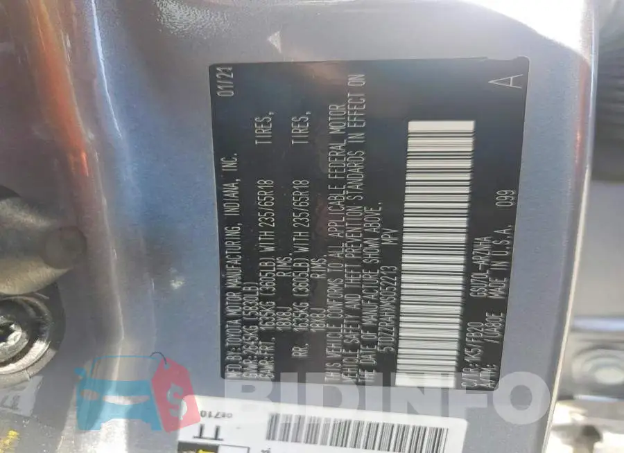 5TDZZRAHXMS052213 Photo# 13