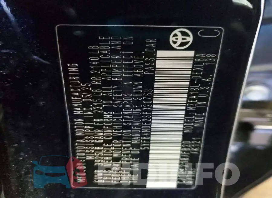 5YFB4MDE2SP320763 Photo# 13