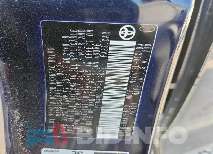 5YFB4MDE8RP155022 Photo# 12