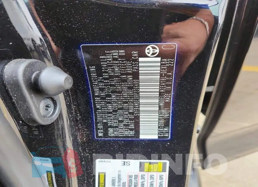 5YFB4MDEXRP226480 Photo# 13