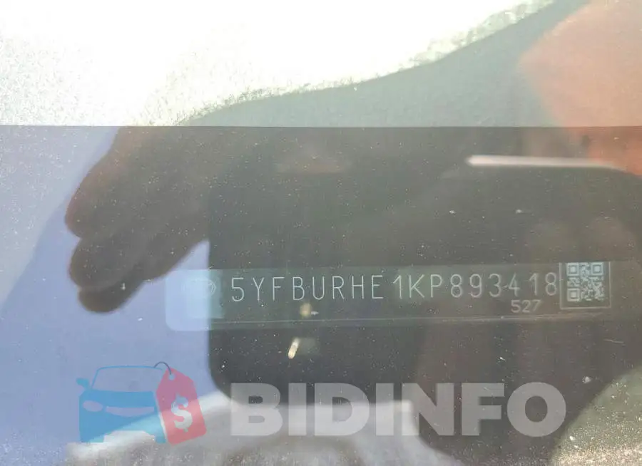5YFBURHE1KP893418 Photo# 12