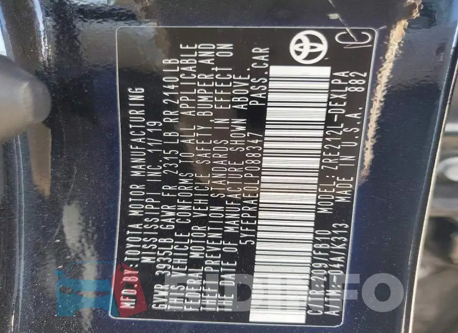 5YFEPRAE0LP088347 Photo# 12